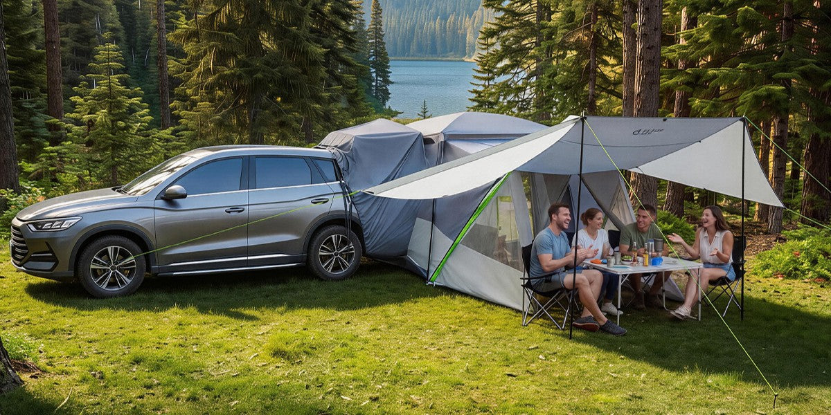 SUV tailgate tent at JOYTUTUS