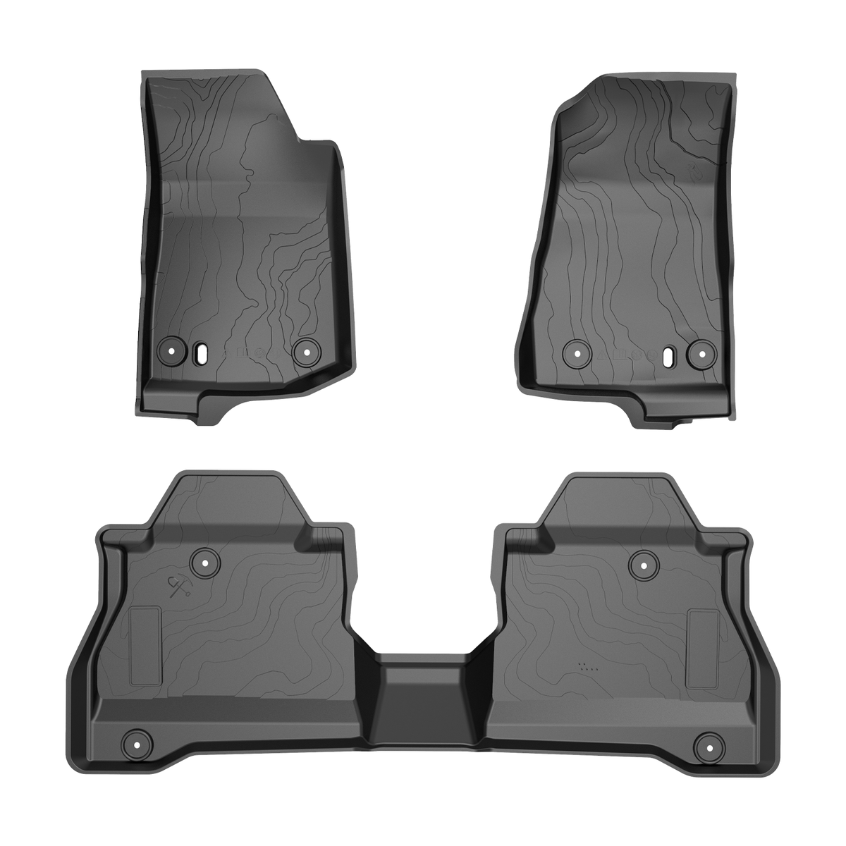 Floor Mats for Gladiator JT 4-Door 2020–2026, All-Weather Liners
