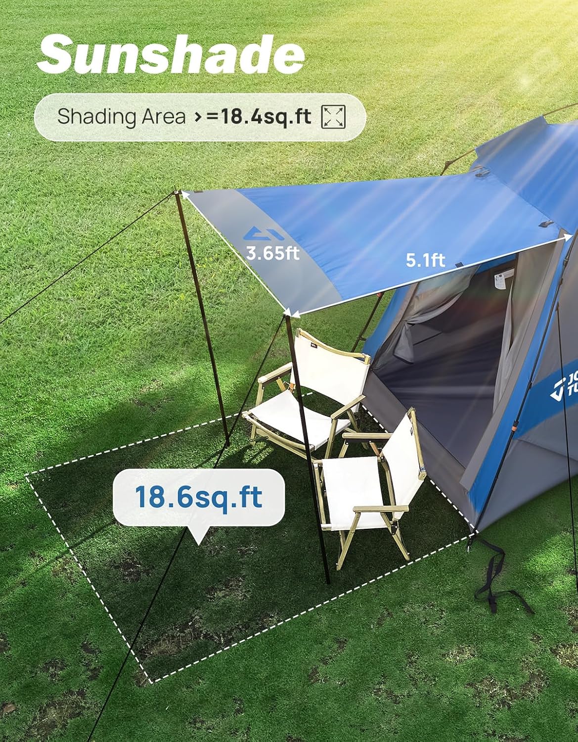 Truck Tent for 5'5" - 6'5" Truck Bed, Automatic Instant Setup Truck Camping Tent for 2 Person