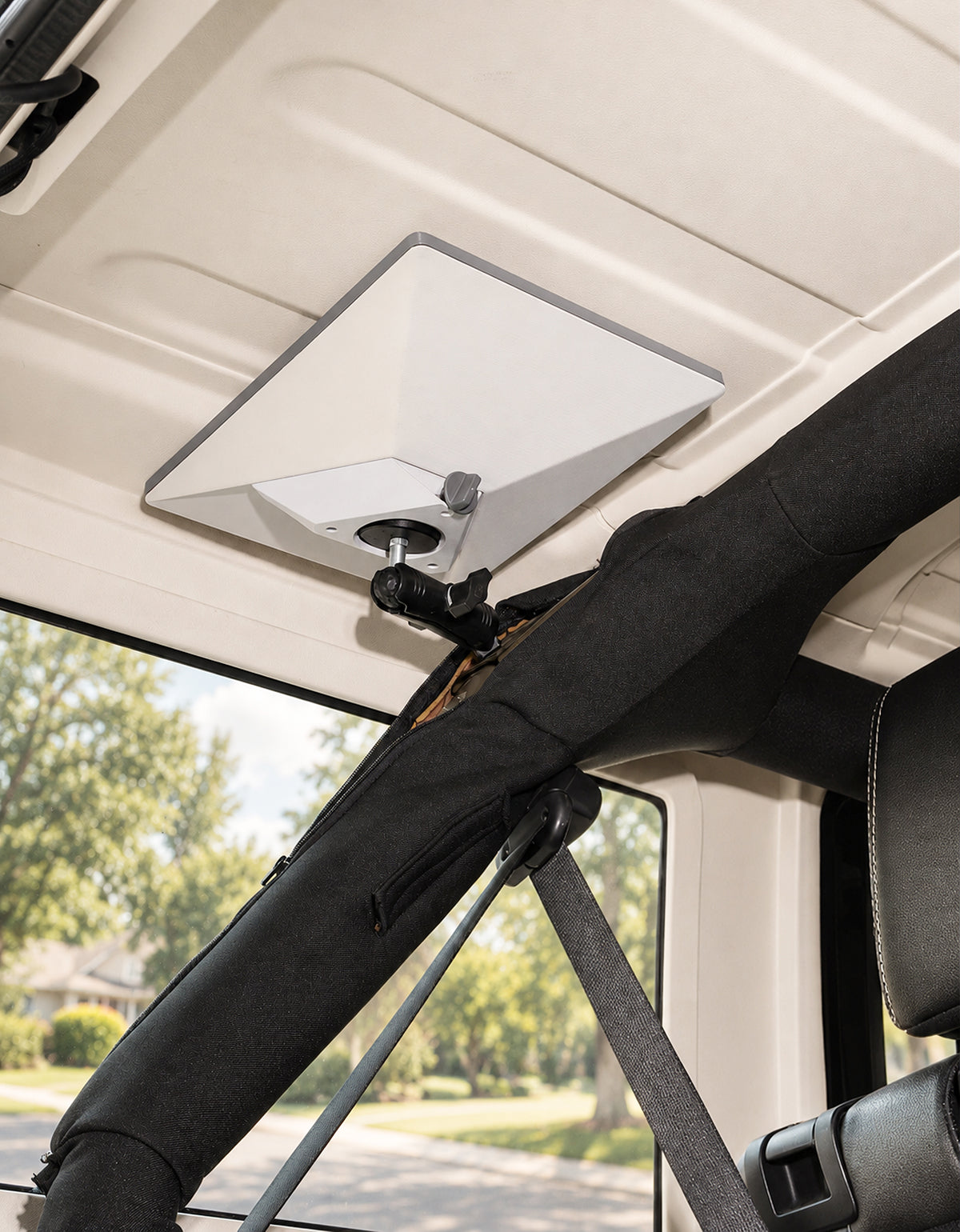 Adjustable Dual-Ball Starlink Mini Interior Mount for Wrangler JKU/JLU & Bronco 4-Door Hardtop