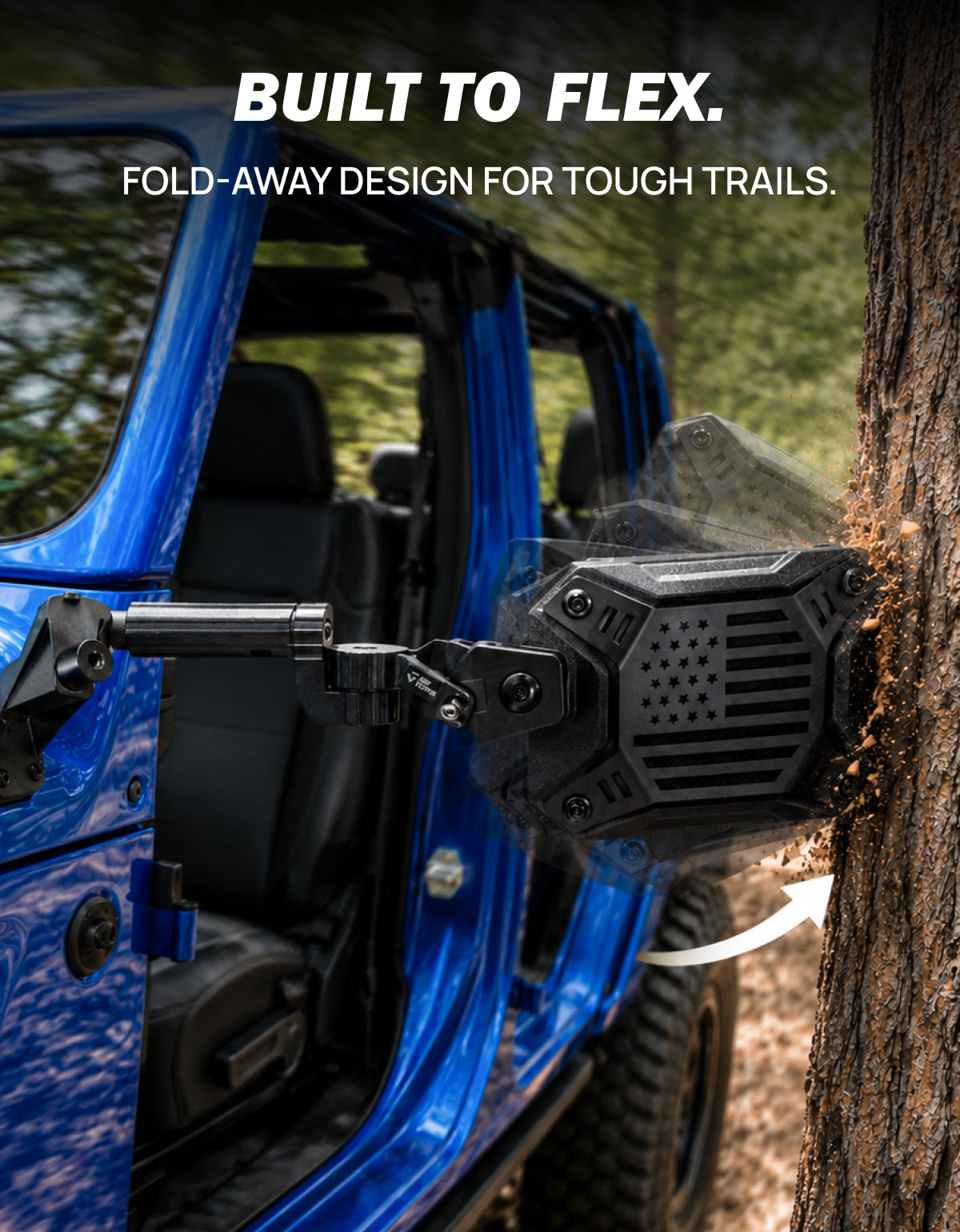 Break-Away Doors Off Mirrors for Jeep Wrangler JL/JLU & Gladiator JT 2018-2023