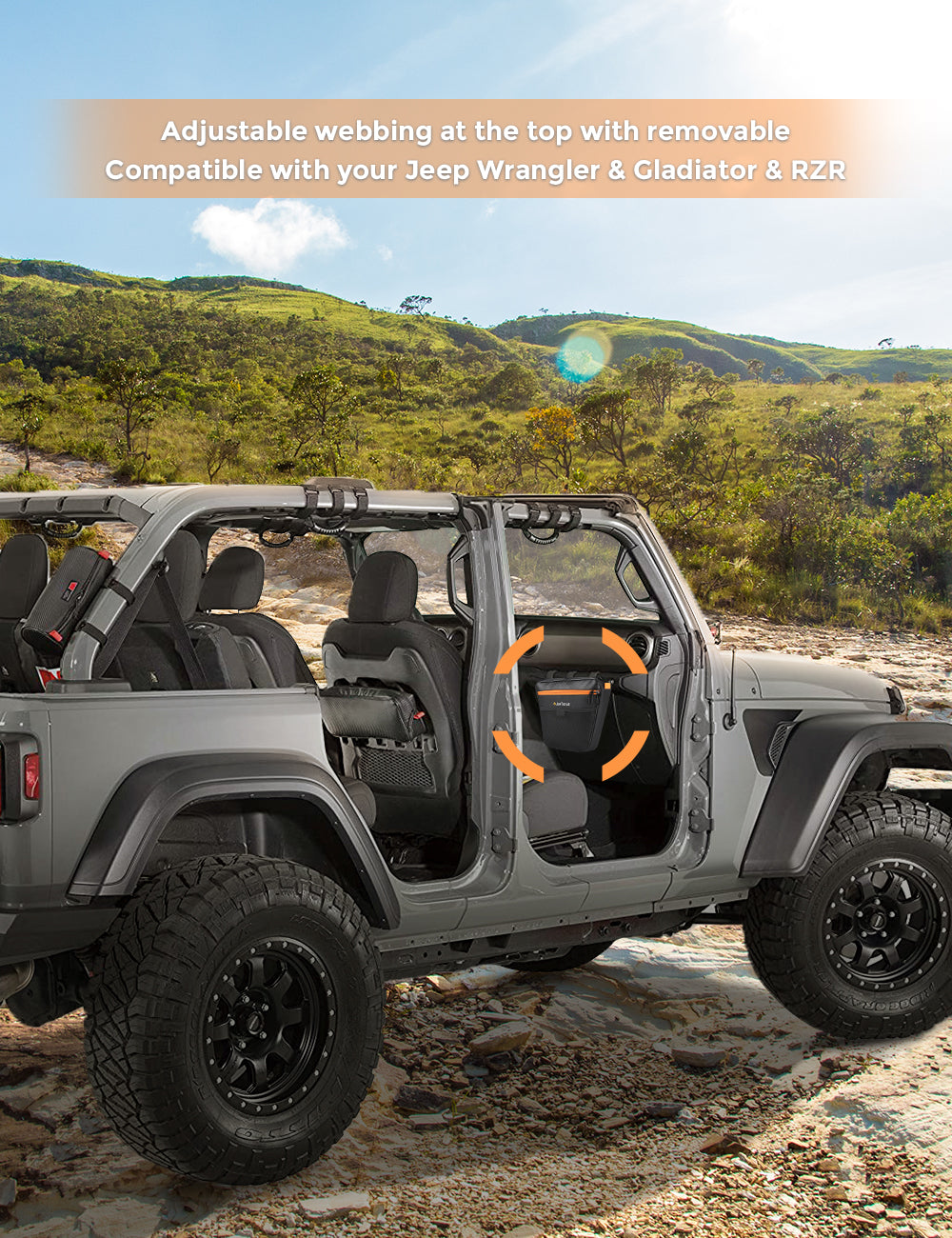 Grab Handle Storage Bag for Wrangler & Gladiator