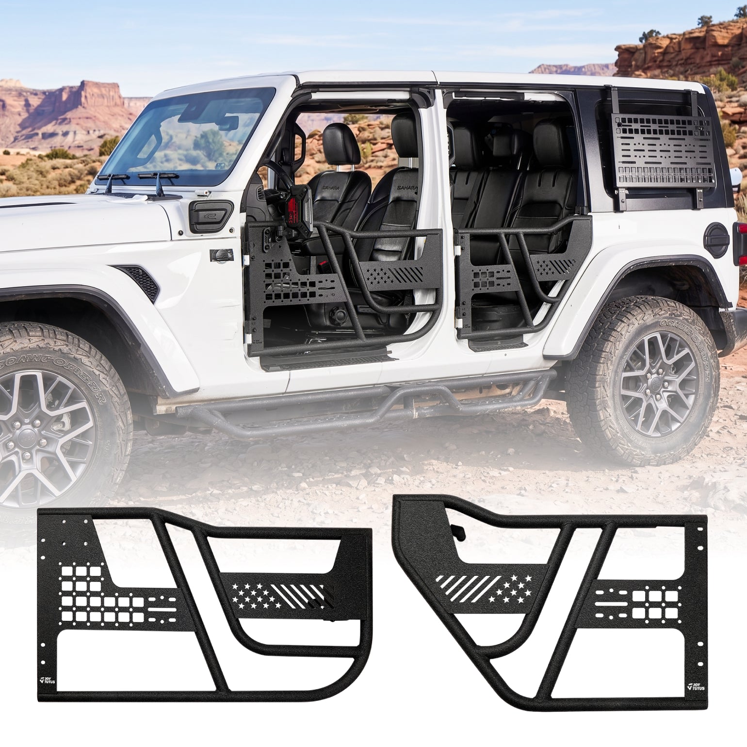 Tube Half Doors for Jeep Wrangler JL & Gladiator JT – 4 Door Off-Road Doors
