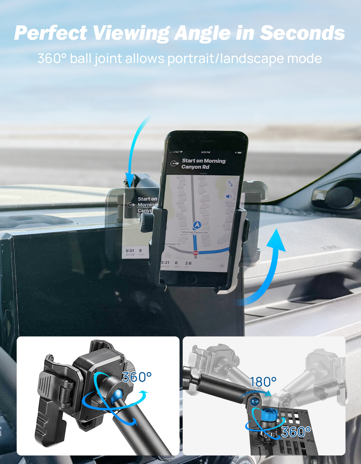 Dash Platform Phone Mount for Toyota 4Runner 2025, Metal Mount