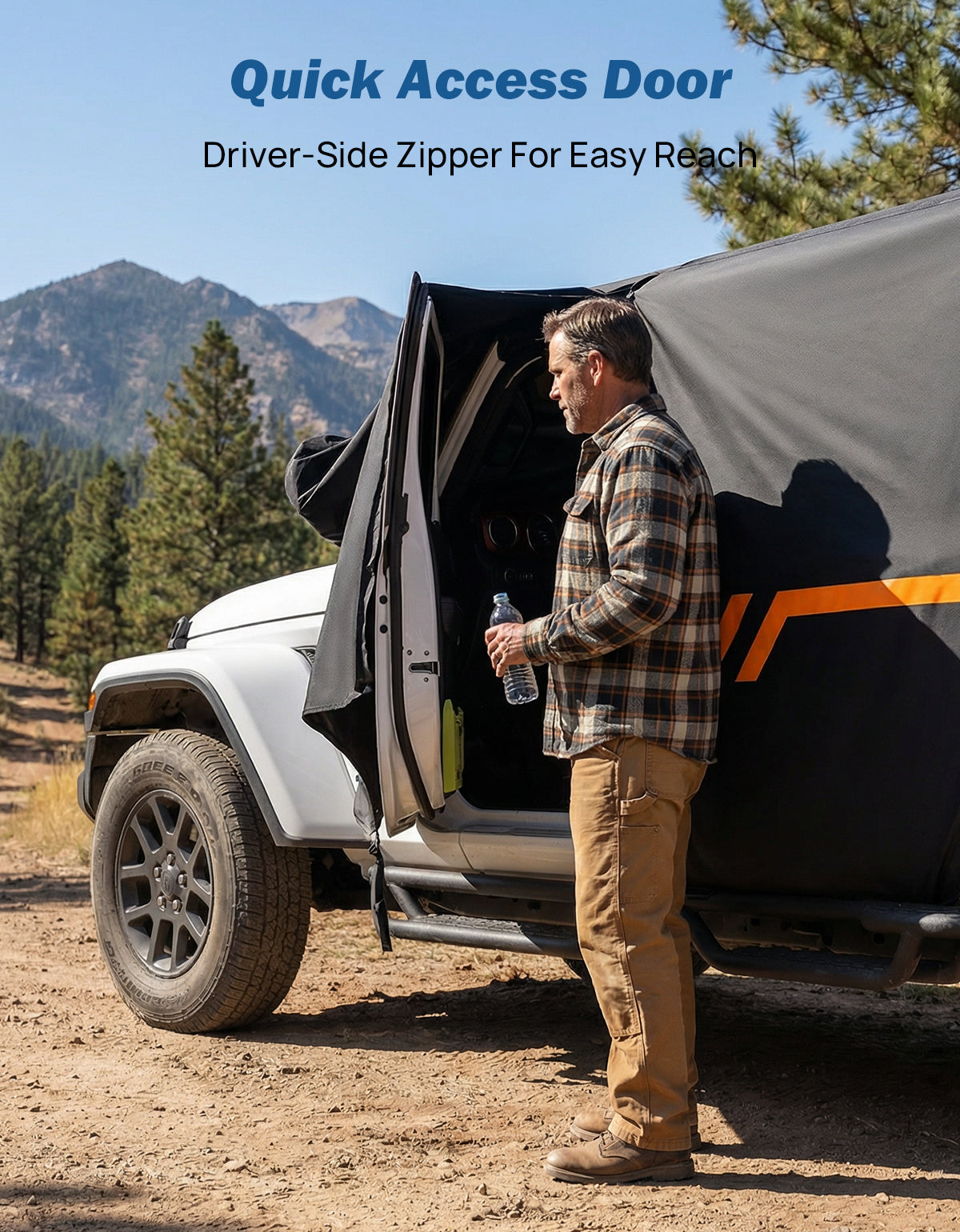 Waterproof Cab Cover for Jeep Gladiator JT (2020–2026) – UV50+ Protection & Driver Zipper