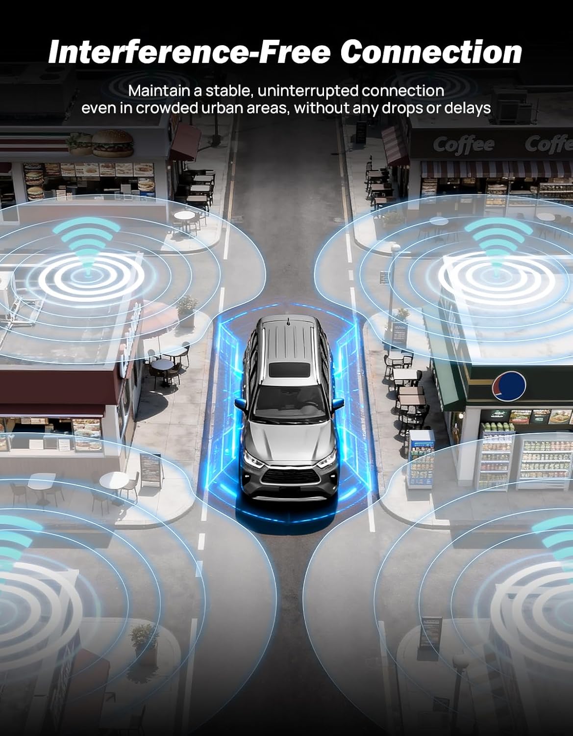 JOYTUTU Wireless CarPlay Adapter, 3 in 1 Wired to Wireless for iphone CarPlay & Android Auto, Adapter Compatible with USB C & Type C, Mini Cube Design for Cars with Built-in Wired