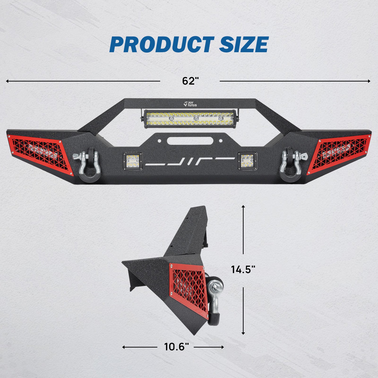 Jeep Wrangler JK (2007–2018), JL (2018–2026) & Gladiator JT Front Bumper