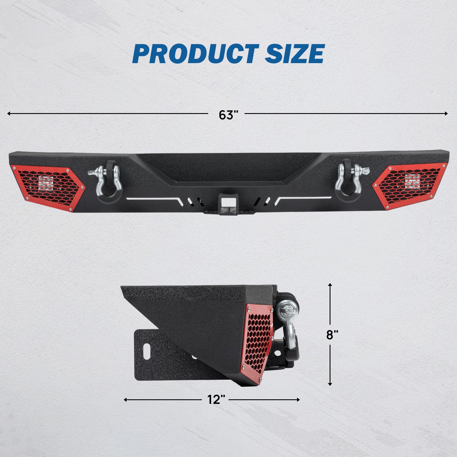 Steel Rear Bumper for 2007–2018 Wrangler JK & JKU - Dual LED Lights