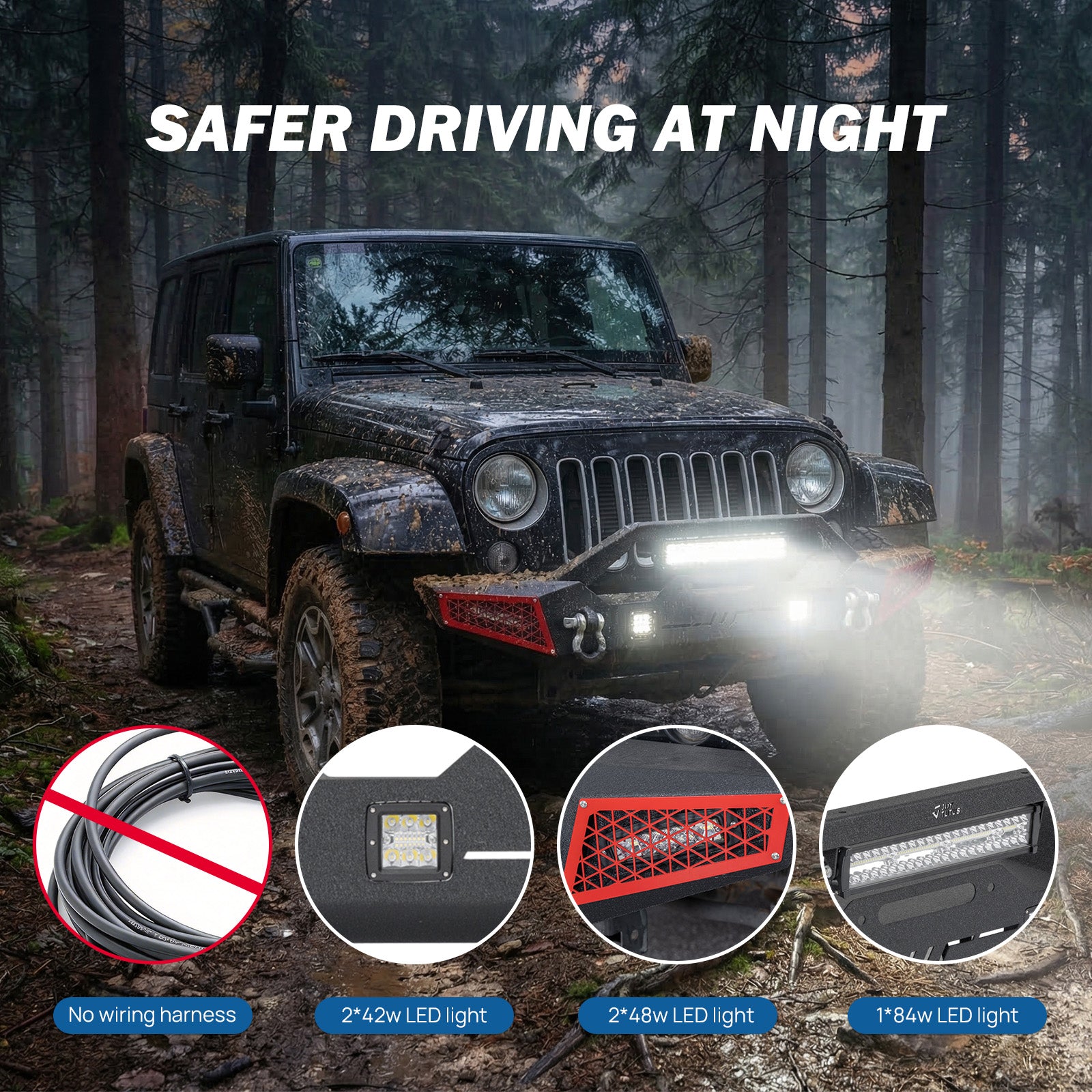 Jeep Wrangler JK (2007–2018), JL (2018–2026) & Gladiator JT Front Bumper
