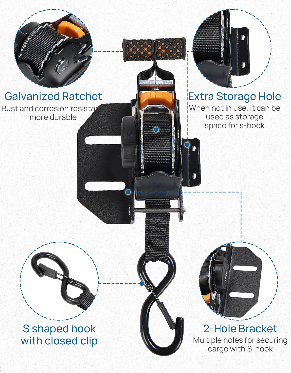 Auto-Retracting Ratchet Straps for Silverado & Sierra (2019–2026)