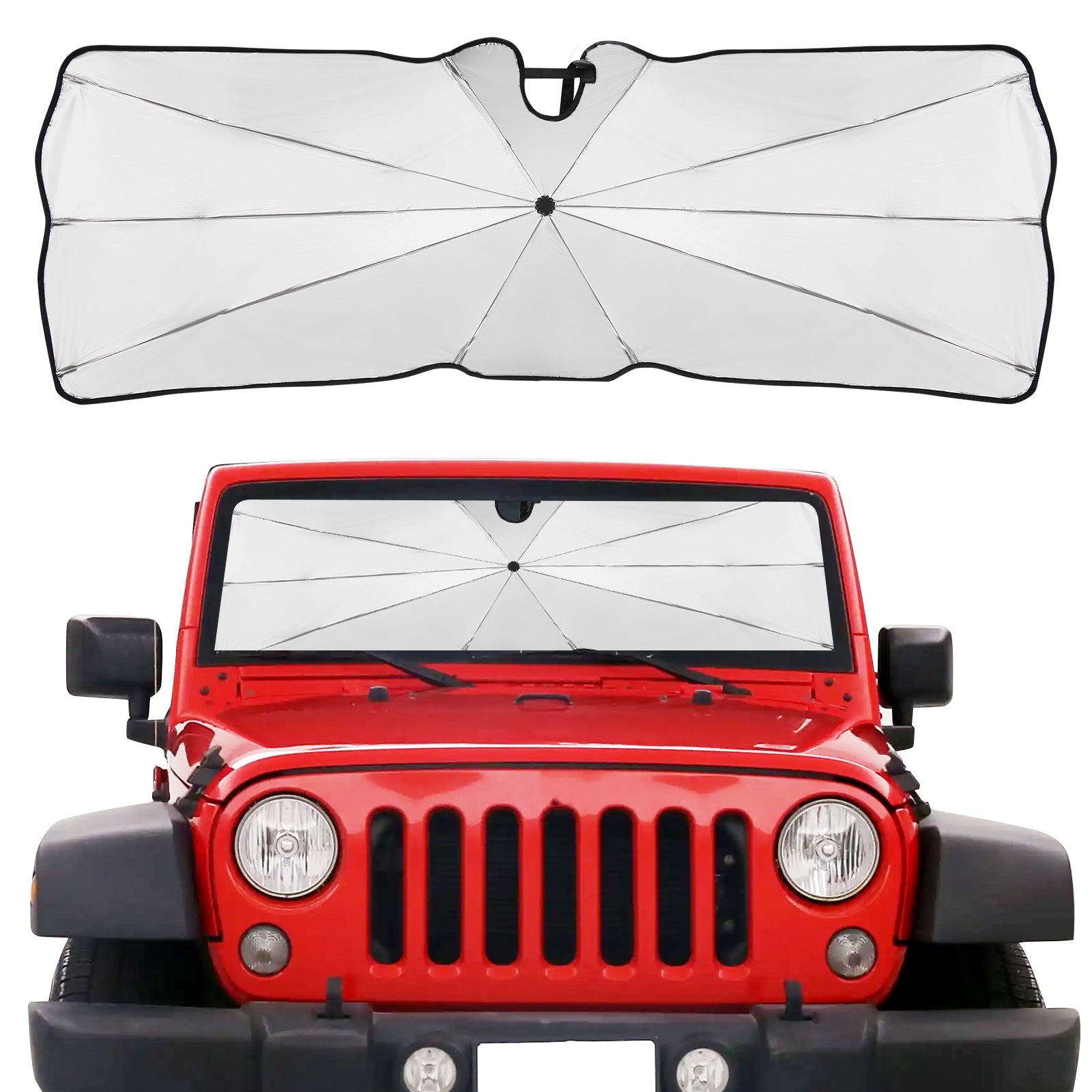 Windshield Sun Shade Umbrella for Wrangler JK/JKU 2007–2018