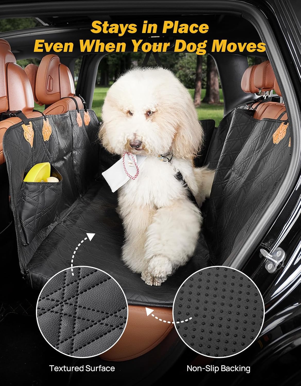 Dog Back Seat Extender with Hard Bottom – Truck & SUV Seat Cover