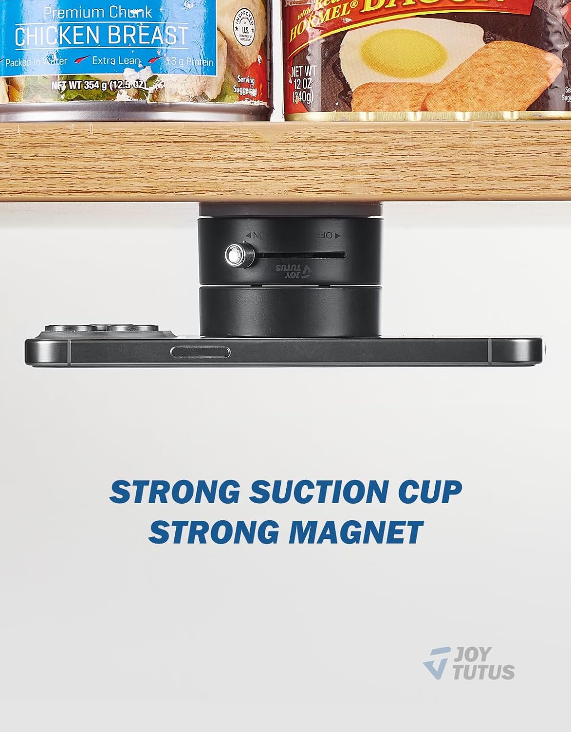 JOYTUTUS Shower Phone Holder, Reusable Suction Cup Phone Mount for Shower, Mirror, Kitchen, Window & Bathroom, Shower Phone Mount Compatible with iPhone 16, 15, 14, 13, 12 & All Phones(2 PCS)