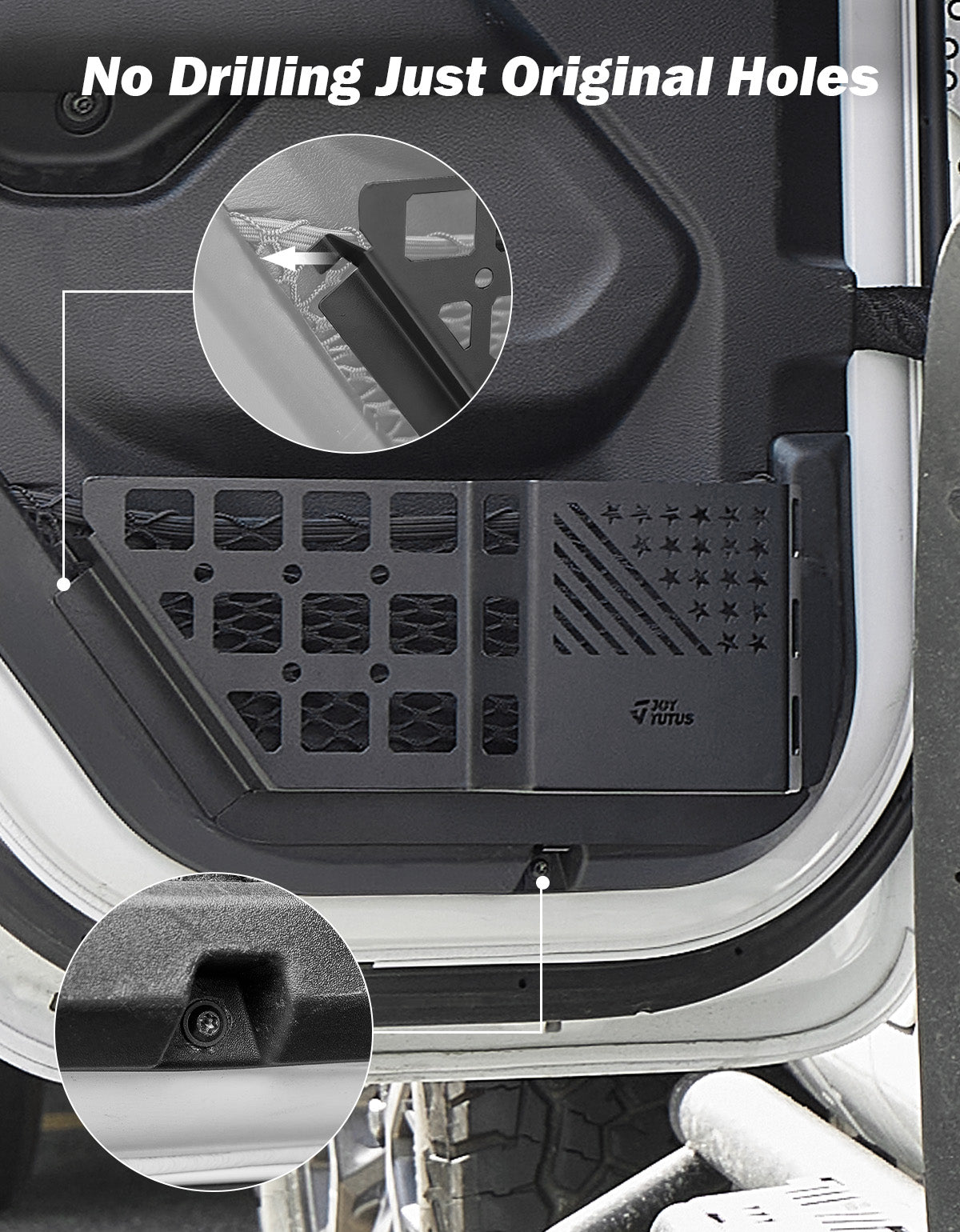 Rear Door Pocket Storage Box for Wrangler JL & Gladiator JT 2018–2023