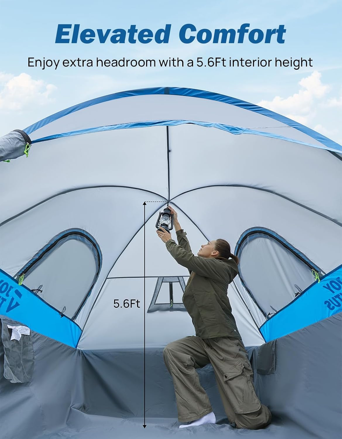 Truck Tent, Portable Truck Bed Tent for 5.5'-5.8' with Rainfly