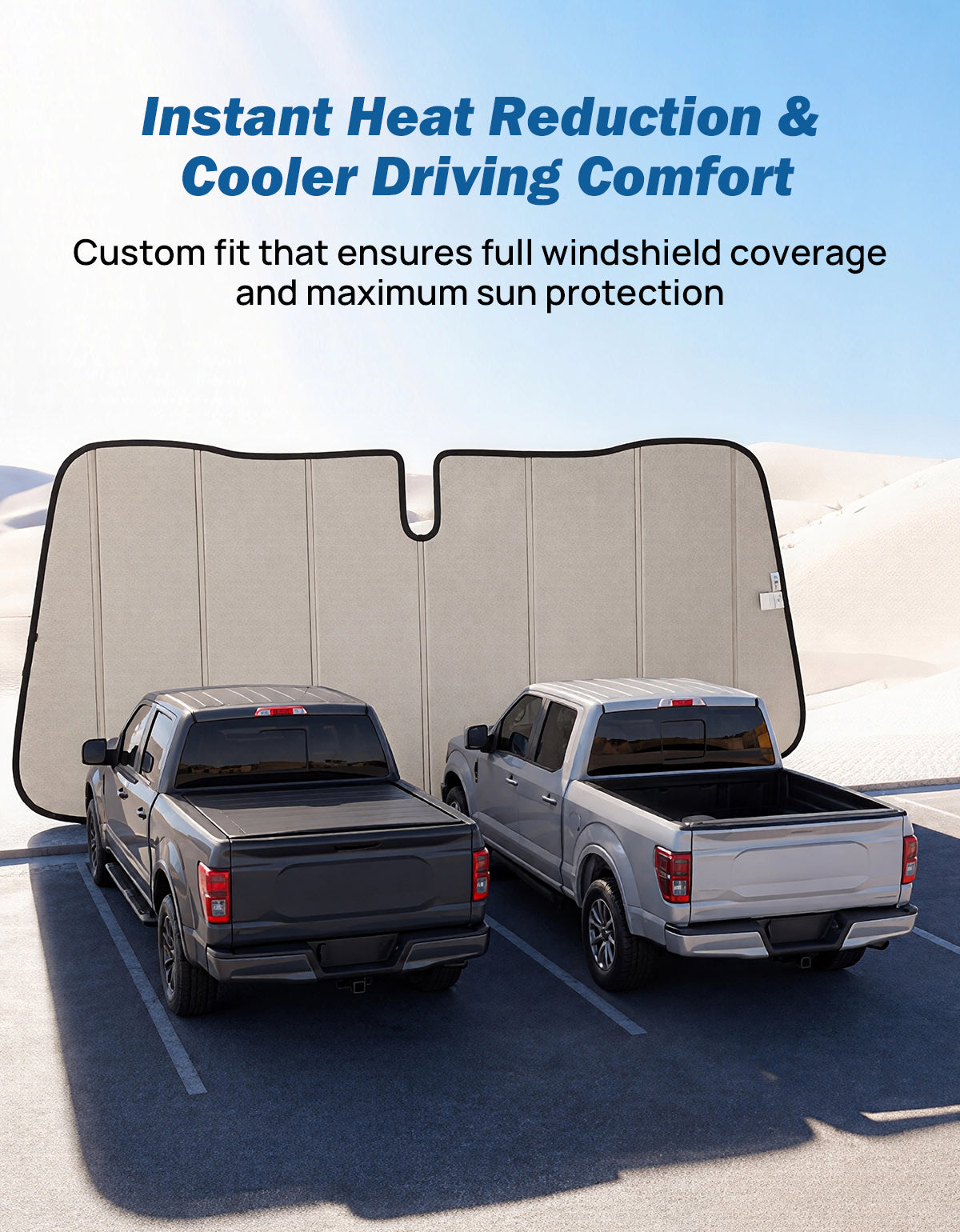 Windshield Sun Shade for Ford F150 F250 F350 (2015–2026)