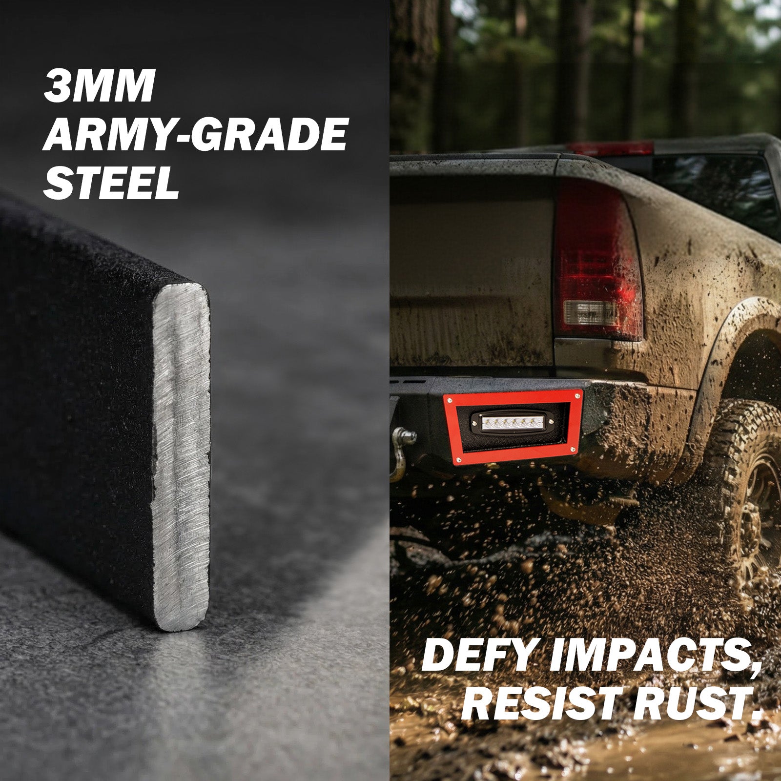 Ram 1500 Rear Bumper with LED Lights (2009–2018 & 2019–2024 Classic)
