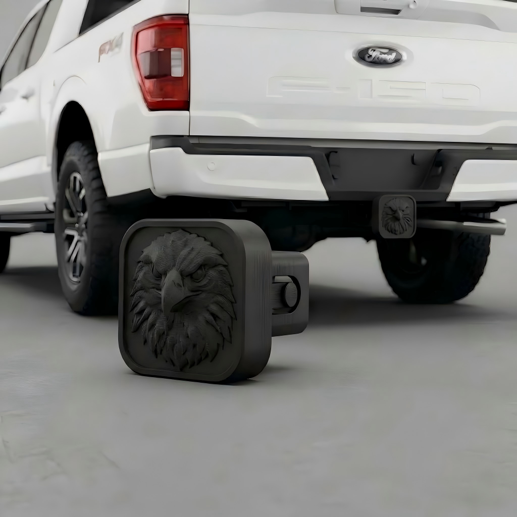 Joytutus 3D Printed 2.5D Bald Eagle Trailer Hitch Cover for Ford F-150 | 2" Receiver Easy Install