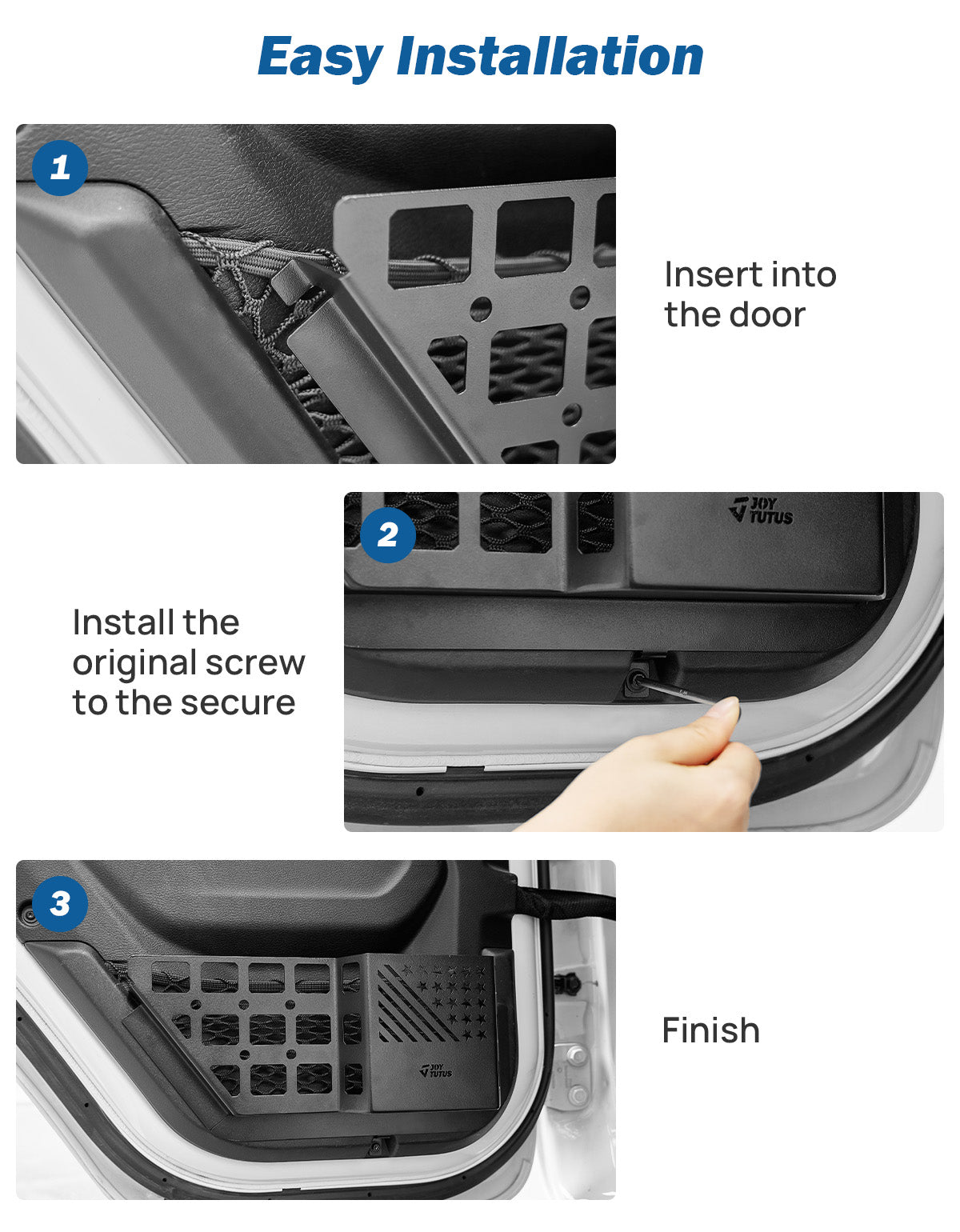 Rear Door Pocket Storage Box for Wrangler JL & Gladiator JT 2018–2023