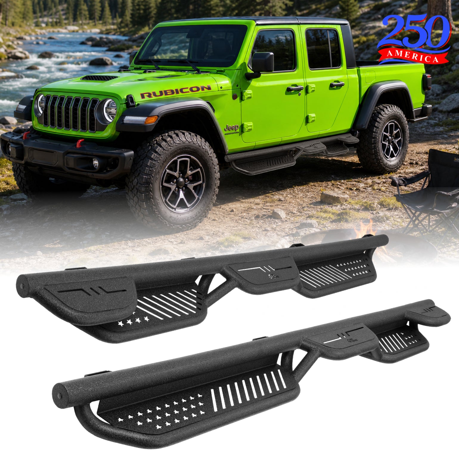 6.7" Running Boards for Gladiator JT 2020–2026 | Dual-Tier Side Steps