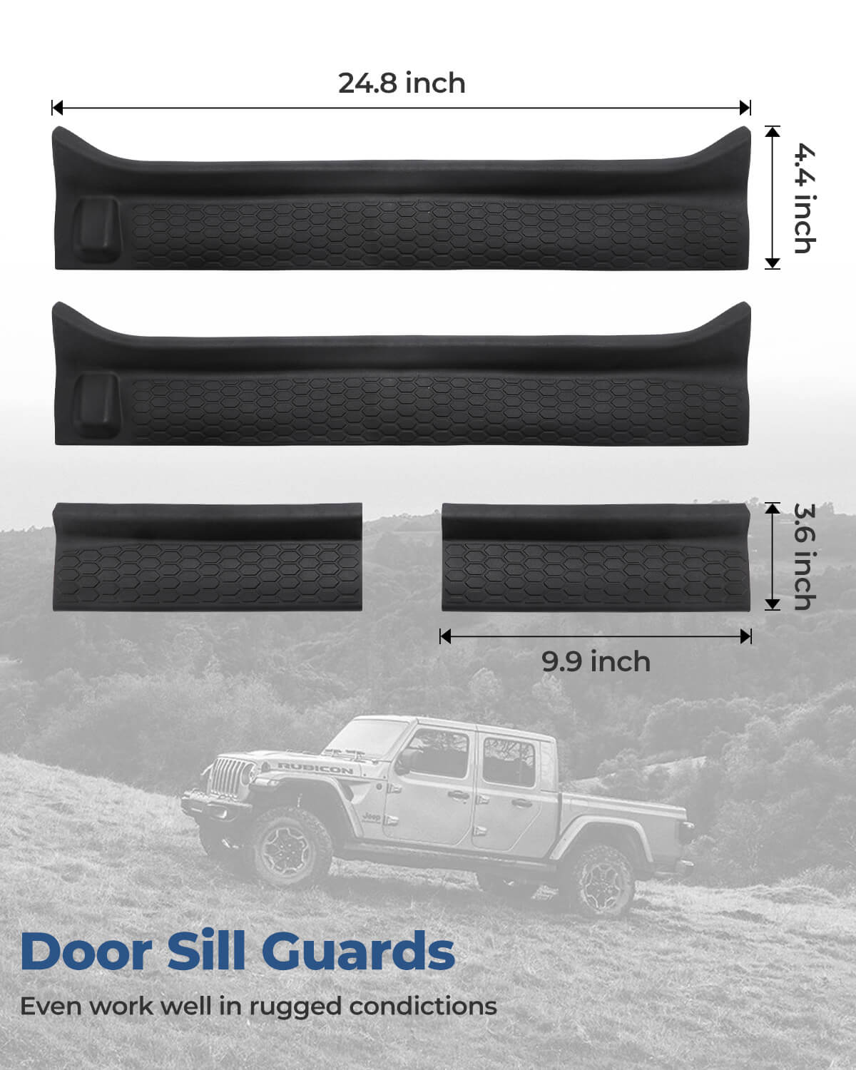 Door Sill Guards for Wrangler JL 4-Door & Gladiator JT 2018–2024