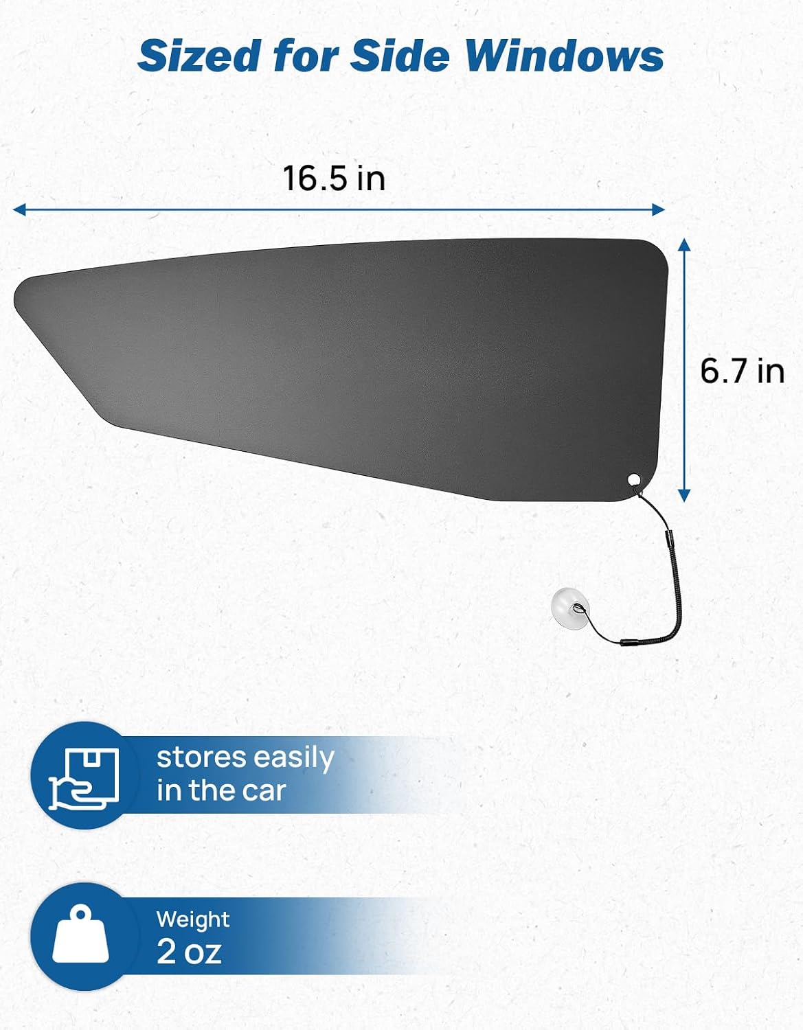 JOYTUTUS Car Window Shades, Side-Window Light Blocking Design Side-window sun blocking, anti-glare and UV coverage, slide-in adjustable panel fits sun shade side window