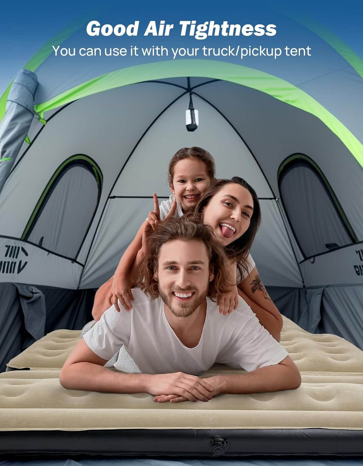 5–5.2 ft Truck Bed Air Mattress for Short Beds with Extension