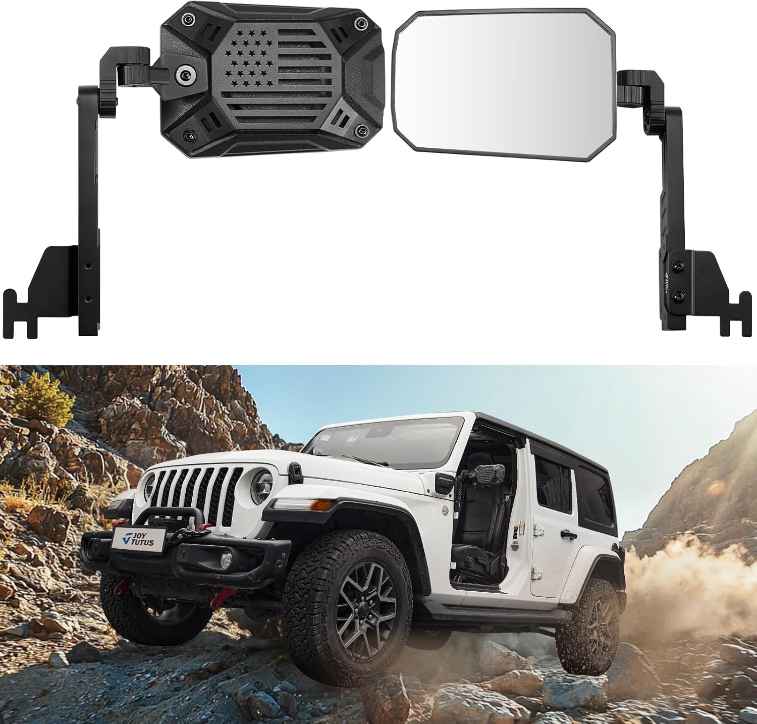 Doors Off Mirrors Compatible with Wrangler JK JL & Gladiator JT