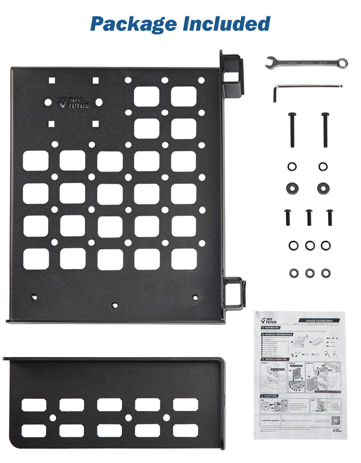 Gas Can Mount for Wrangler JK 2007-2018 with Versatile Molle Panel and 220LBS Step