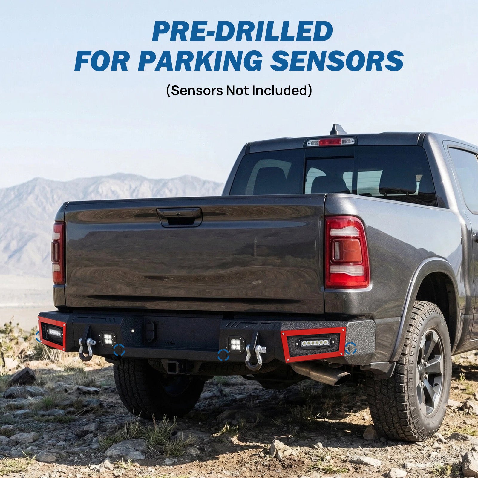 Ram 1500 Rear Bumper with LED Lights (2009–2018 & 2019–2024 Classic)