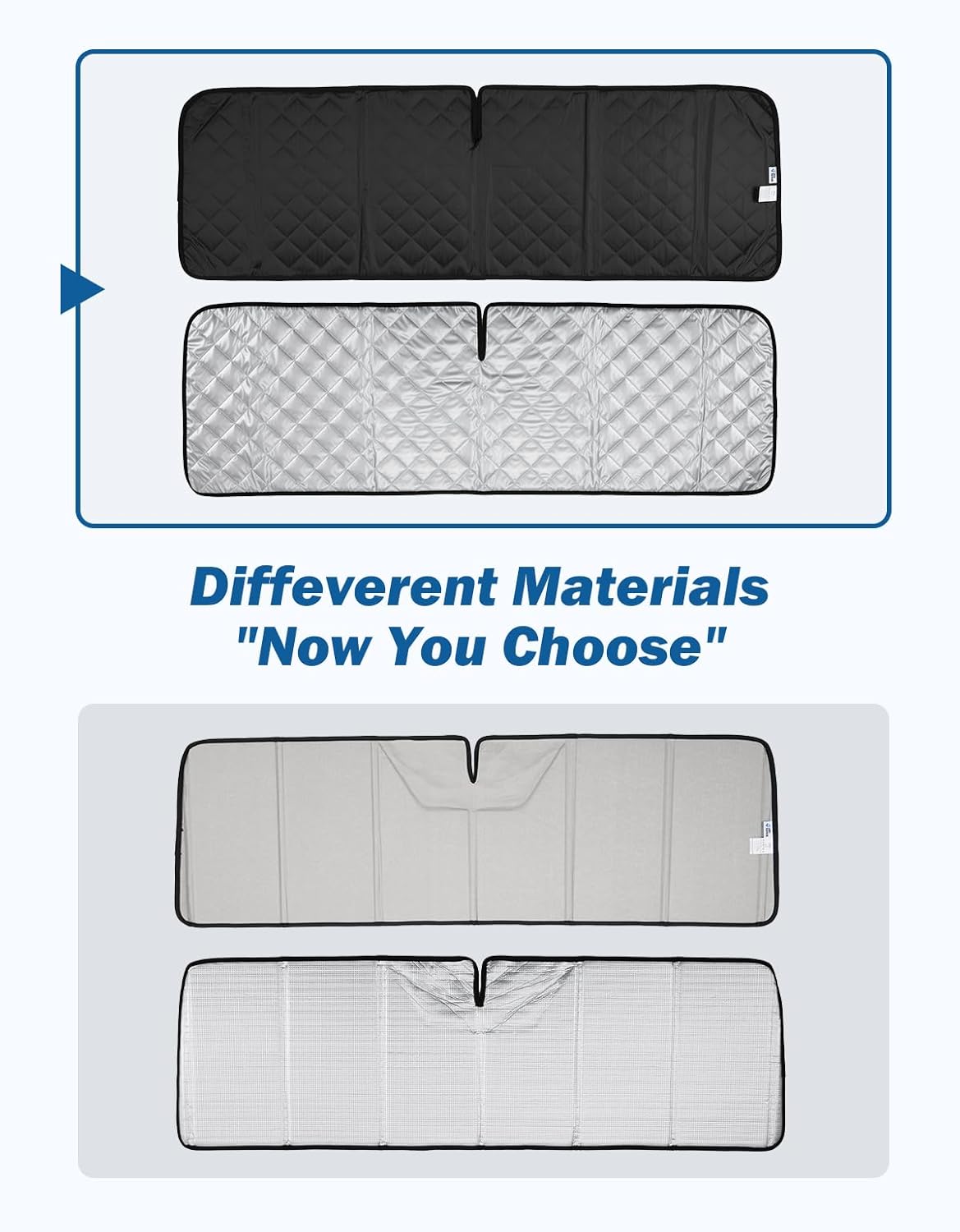 JOYTUTUS Windshield Sun Shade Compatible with Jeep Wrangler JL/JK 2007-2026, Gladiator 2020-2026 Front Window Sunshade - 4-Layer Sunshade