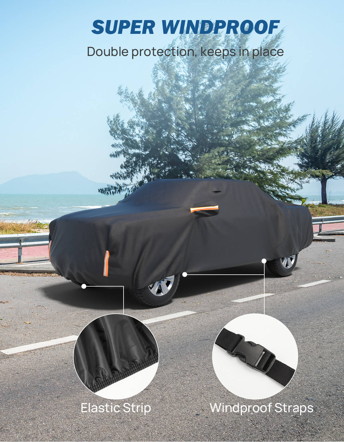 Car Cover for Ford F-150 Crew Cab 5.5 ft Bed 2015–2026, Waterproof