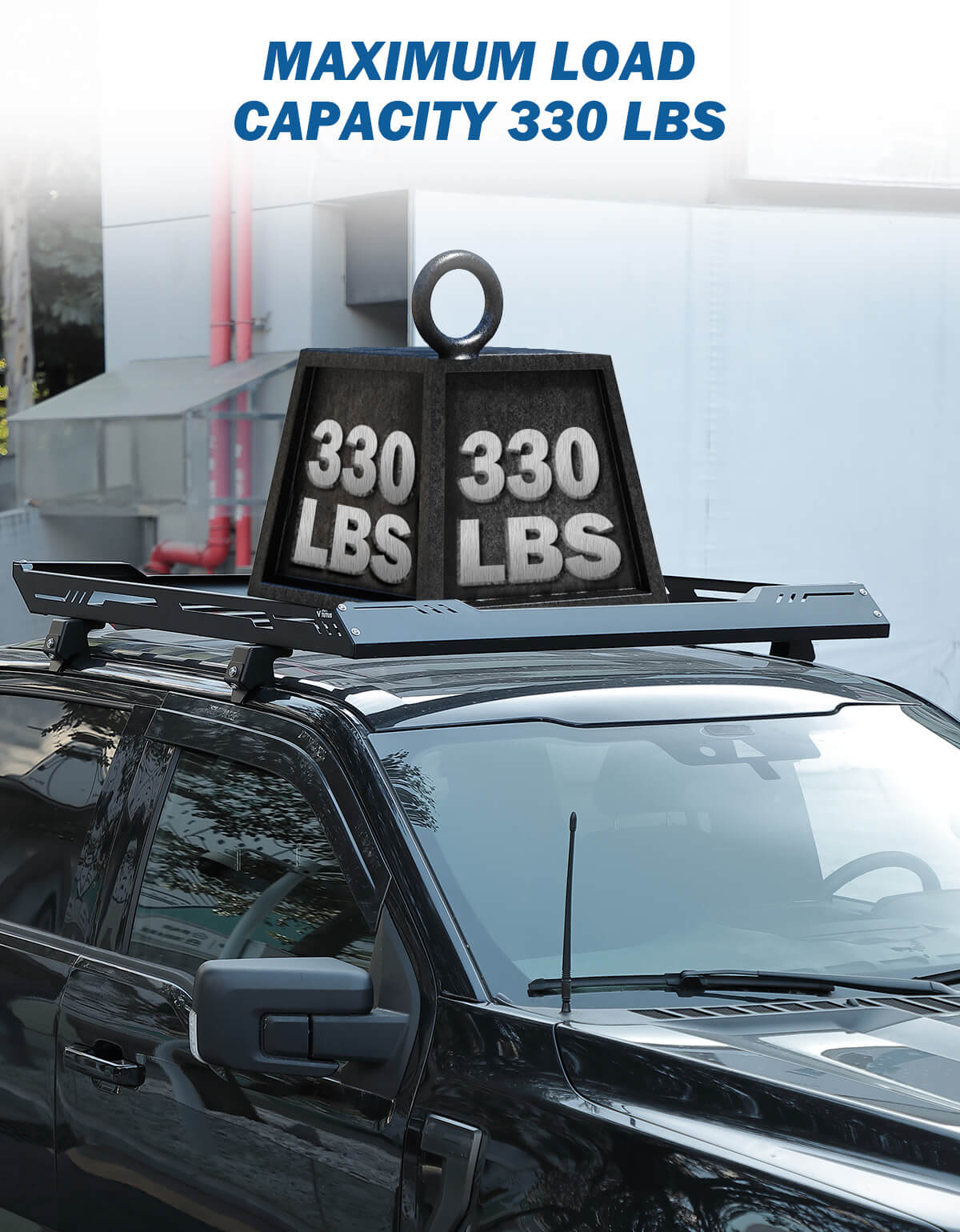 Roof Rack Basket for Ford F-150 Crew Cab 2021–2025, Heavy-Duty Cargo