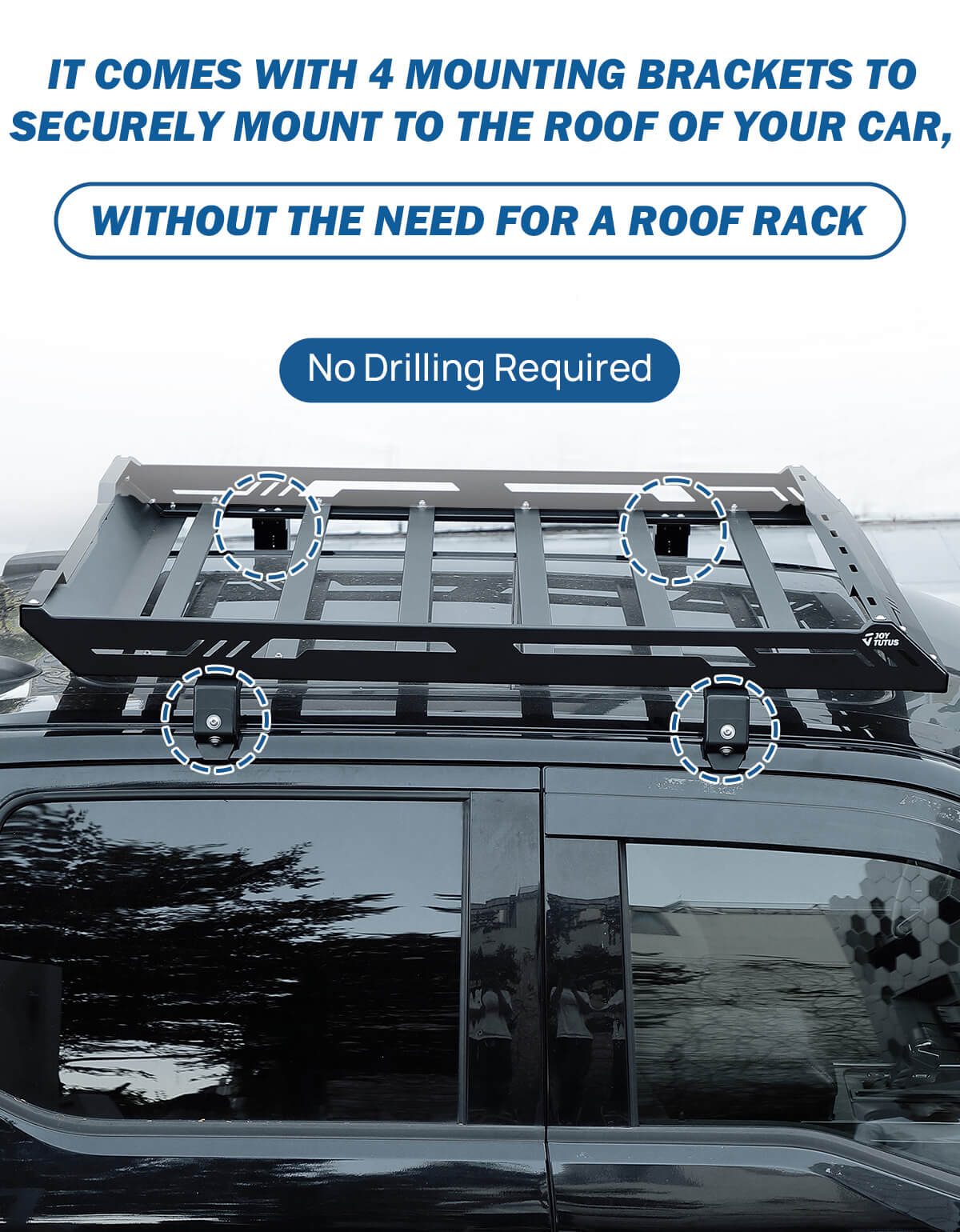 Roof Rack Basket for Ford F-150 Crew Cab 2021–2025, Heavy-Duty Cargo