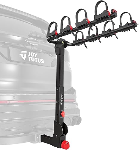 4-Bike Hitch Rack for Cars & SUVs – 2" Receiver, 164 lbs Capacity