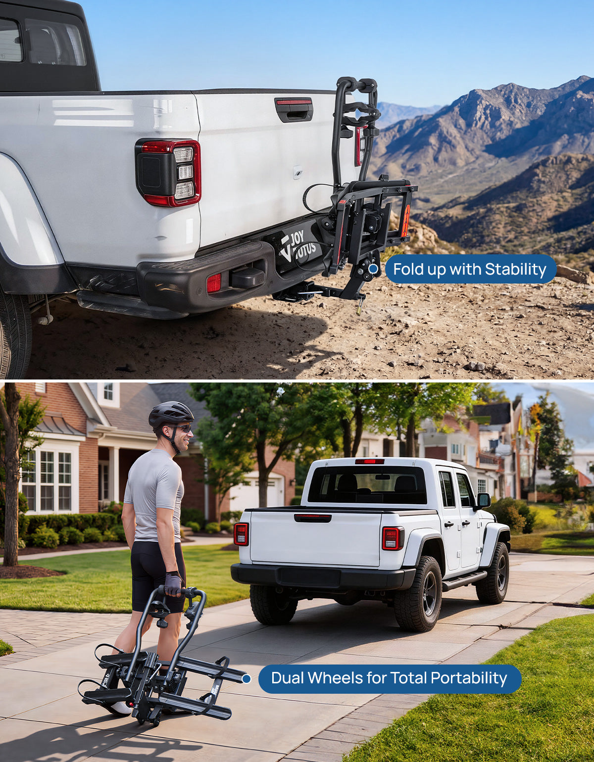 Hitch Bike Rack for 2 Bikes – 1¼" & 2" Receiver, 100 lbs Capacity