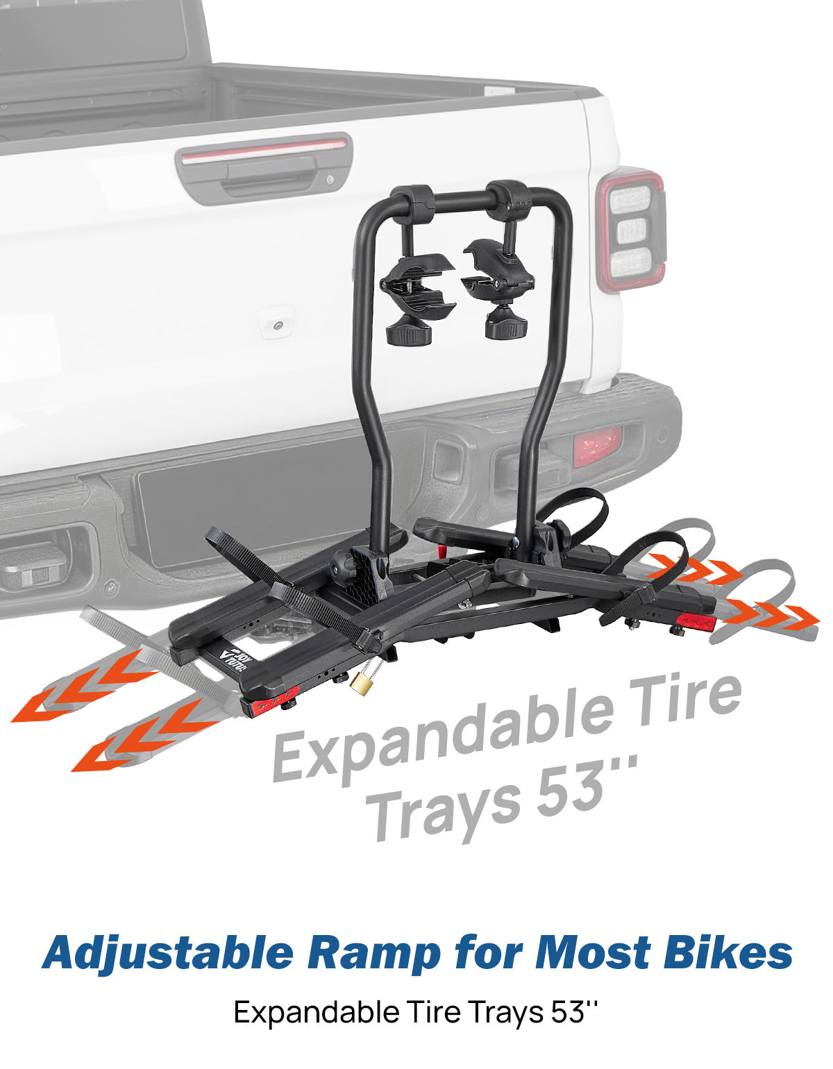 Hitch Bike Rack for 2 Bikes – 1¼" & 2" Receiver, 100 lbs Capacity