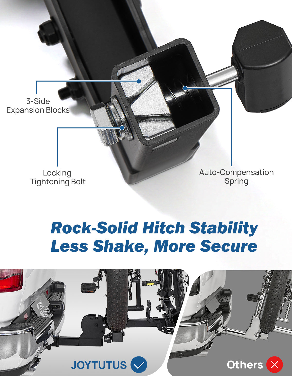 2-Bike Hitch E-Bike Rack – 200 lbs Platform Rack with Ramp for 2" Receiver