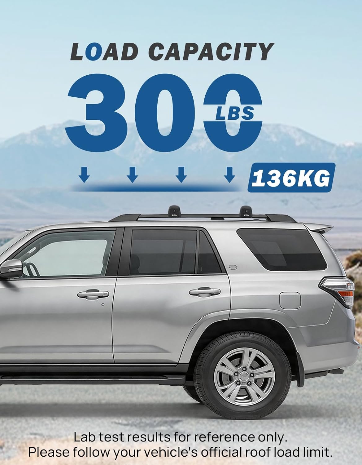 Lockable Roof Rack Cross Bars for Toyota 4Runner (2025–2026)
