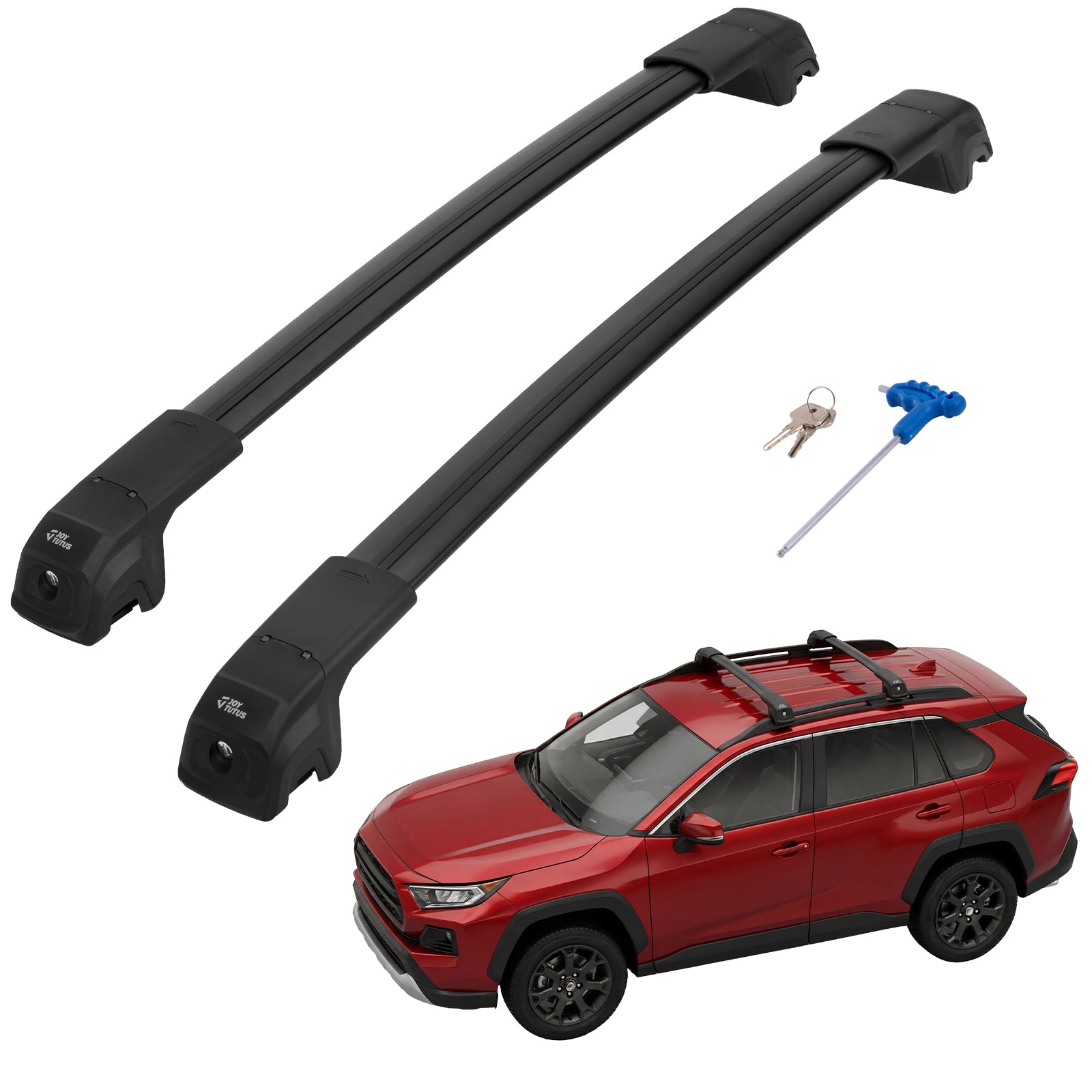 Toyota RAV4 Adventure & TRD Off-Road (2019–2025) Roof Rack Cross Bars – Lockable Aluminum