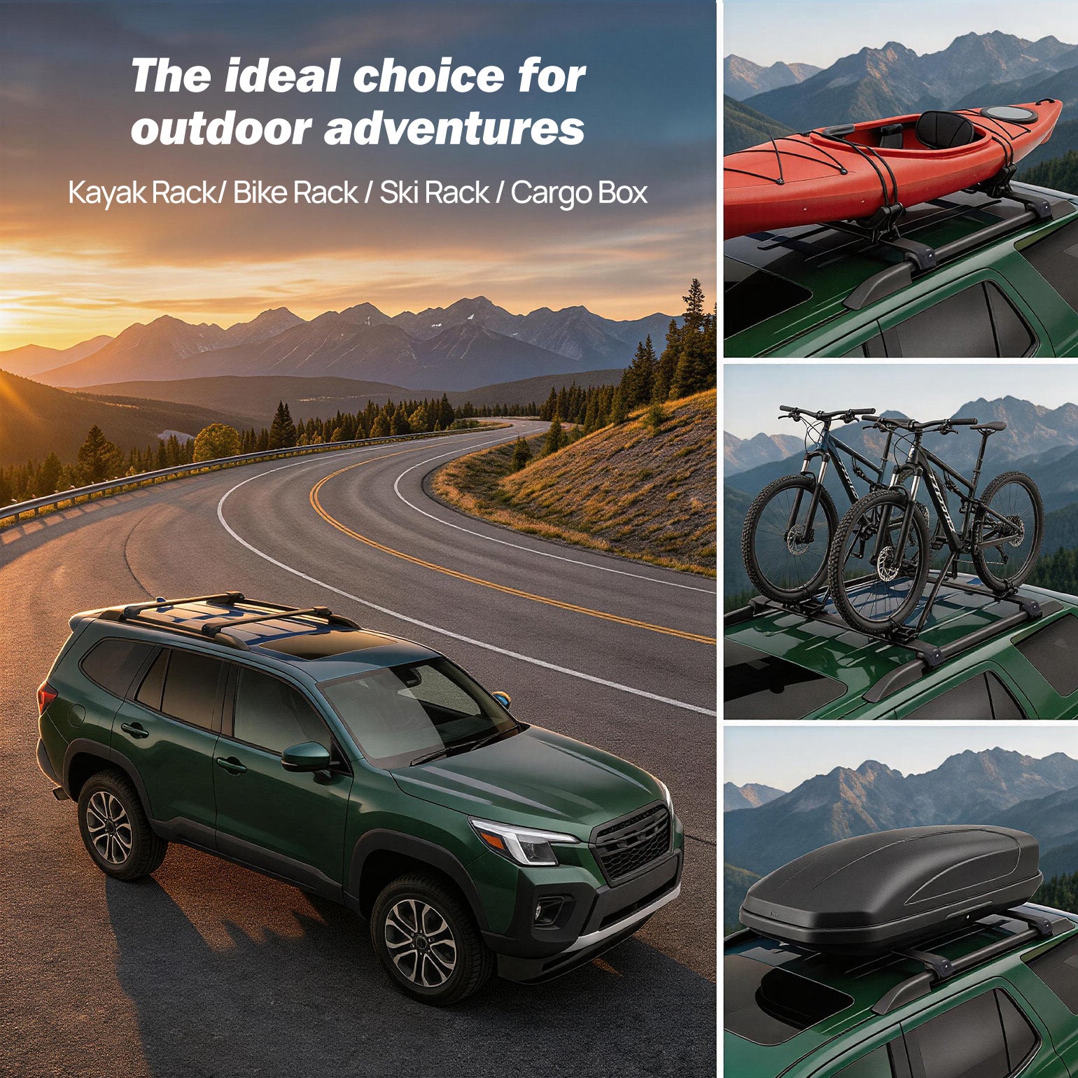 Subaru Forester Wilderness (2022–2026) Roof Rack Cross Bars – Lockable Aluminum
