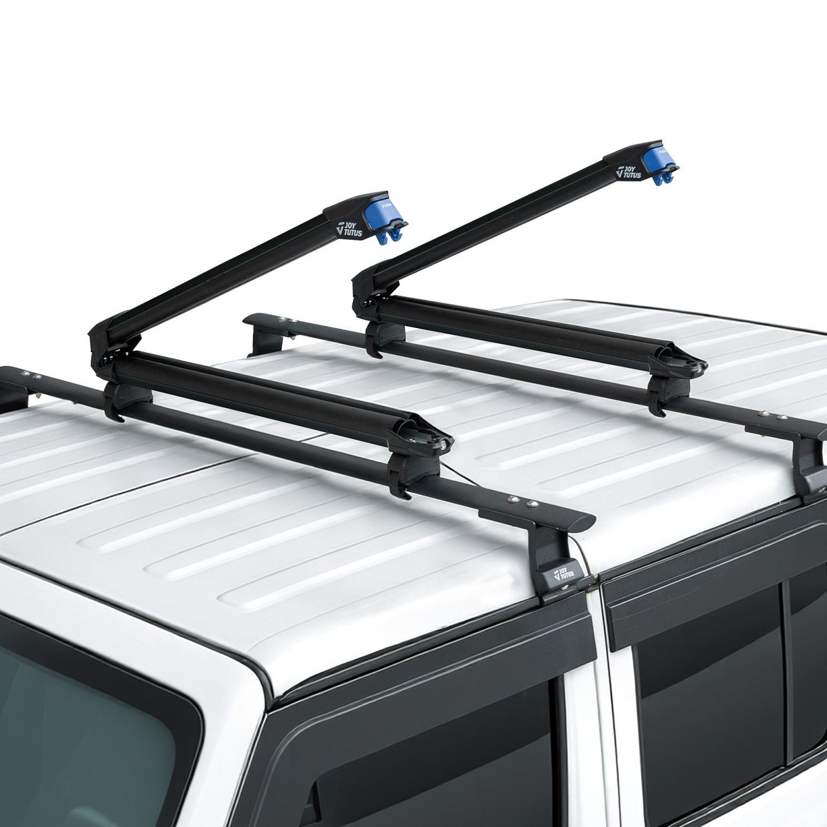 Sliding Ski & Snowboard Roof Rack, Lockable Carrier for 6 Pairs of Skis or 4 Snowboards