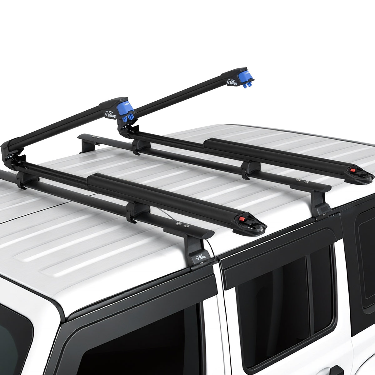 Sliding Ski & Snowboard Roof Rack, Lockable Carrier for 6 Pairs of Skis or 4 Snowboards