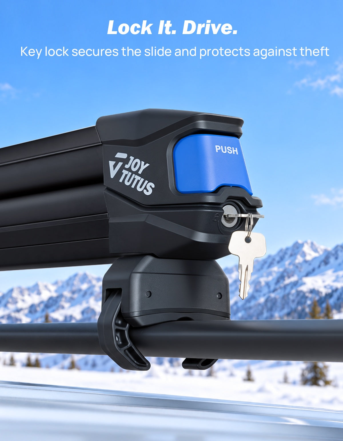 Sliding Ski & Snowboard Roof Rack, Lockable Carrier for 6 Pairs of Skis or 4 Snowboards