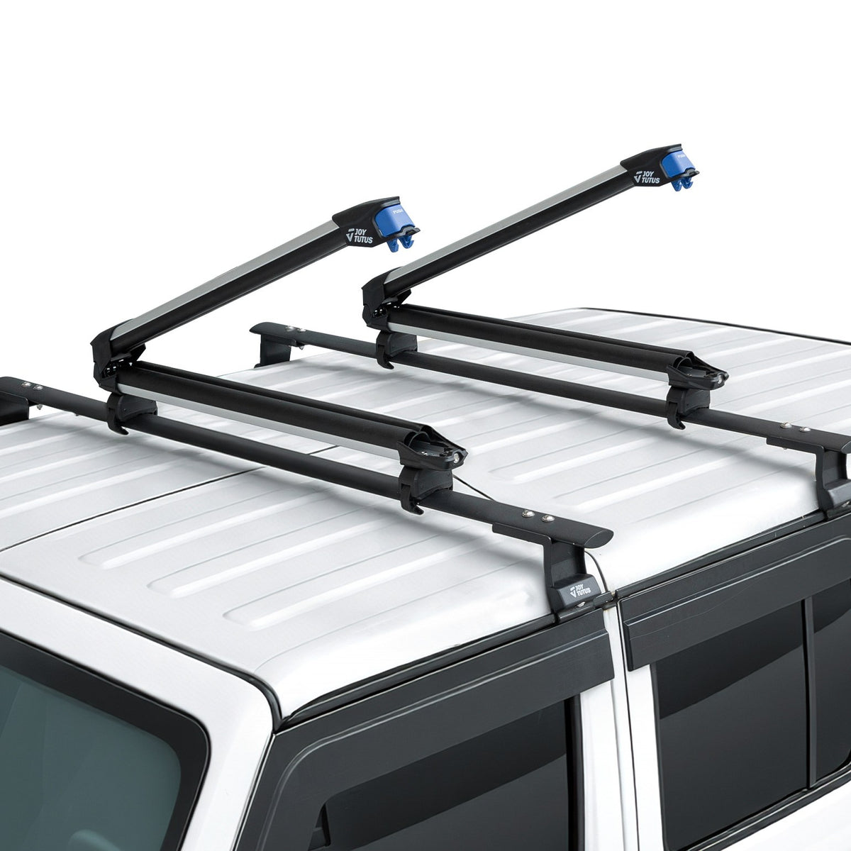 Sliding Ski & Snowboard Roof Rack, Lockable Carrier for 6 Pairs of Skis or 4 Snowboards