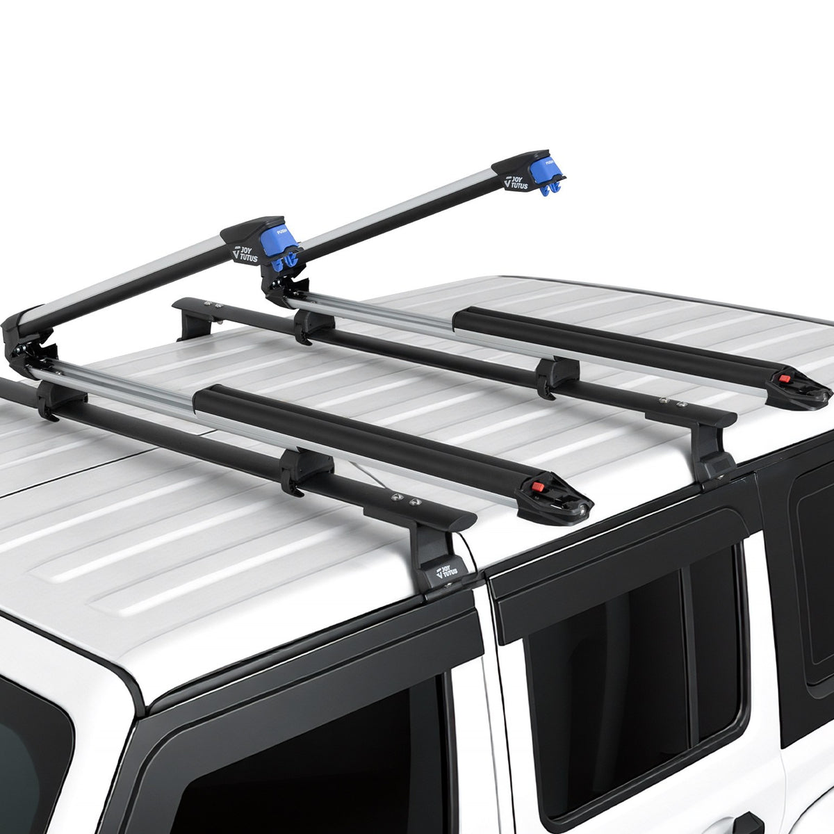 Sliding Ski & Snowboard Roof Rack, Lockable Carrier for 6 Pairs of Skis or 4 Snowboards