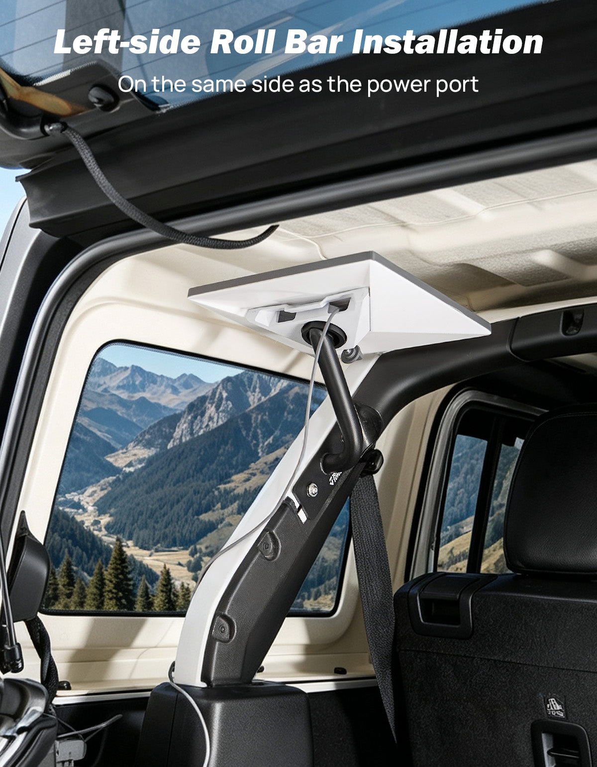 Starlink Mini Mount for Jeep Wrangler JLU 4-Door (2018–2026) Hard Top