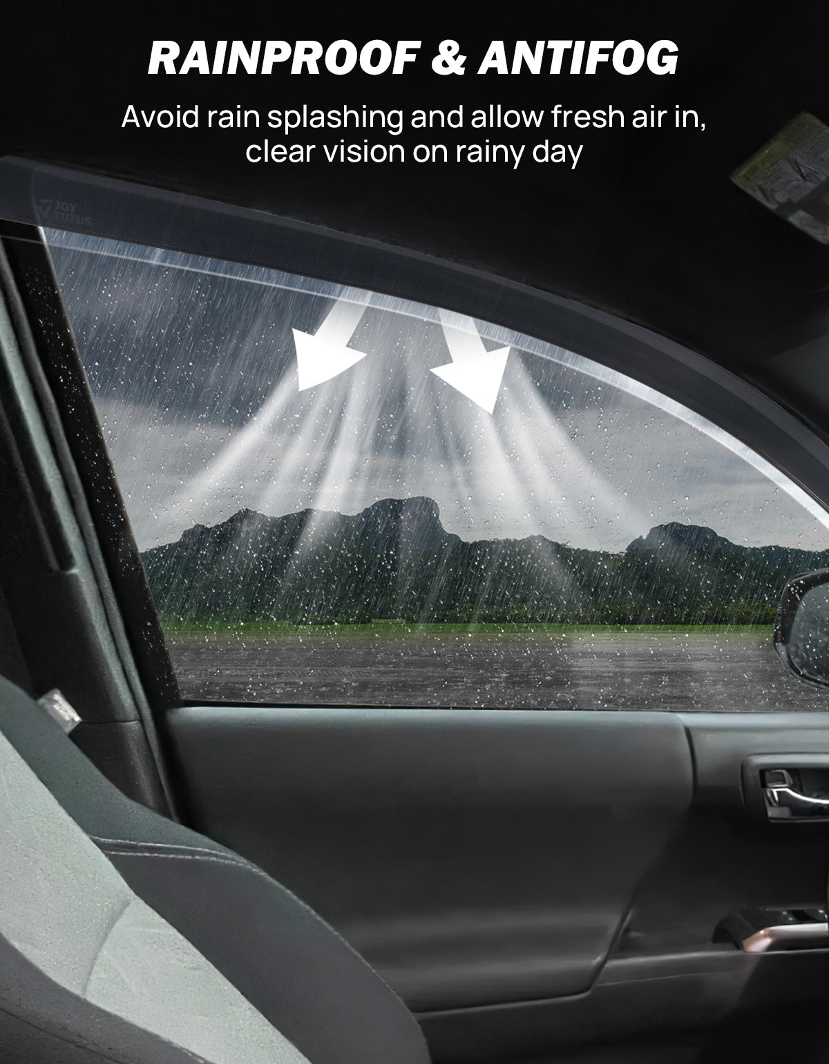 Tacoma Rain Guards 2016–2023 Double Cab – In-Channel Window Deflectors
