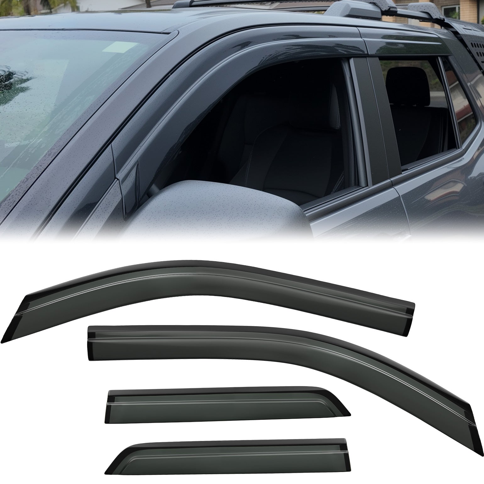Low Profile Rain Guards for Toyota 4Runner 2025–2026, Smoked