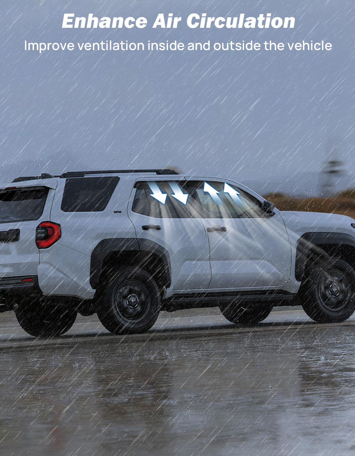 Low Profile Rain Guards for Toyota 4Runner 2025–2026, Smoked